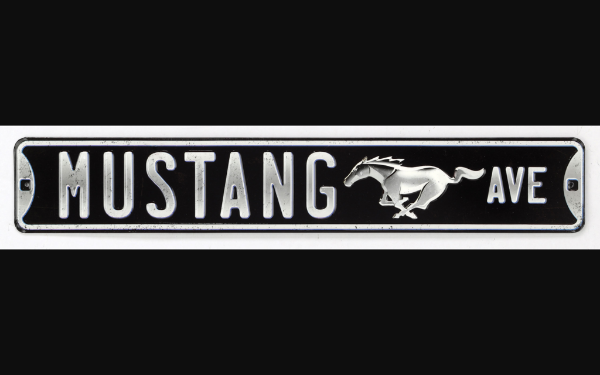 Picture of 1965-2021 Ford Mustang Die Cut Embossed Tin - Mustang Ave.