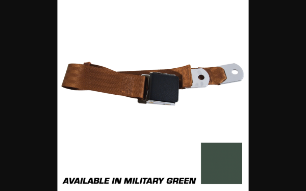 Picture of 1964-1968 Ford Mustang Seat Belt - Krinkle Finish Lift Latch Mil Green