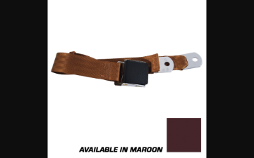 Show details for 1964-1968 Ford Mustang Seat Belt - Krinkle Finish Lift Latch Maroon Picture of 1964-1968 Ford Mustang Seat Belt - Krinkle Finish Lift Latch Maroon