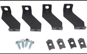 Show details for 1965-1966 Ford Mustang Fan Shroud Brackets - 3 Row - 4 Pieces Picture of 1965-1966 Ford Mustang Fan Shroud Brackets - 3 Row - 4 Pieces