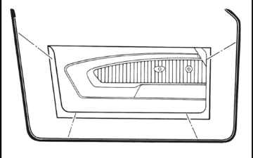 Show details for 1971-1973 Ford Mustang Door Main Weatherstrips Picture of 1971-1973 Ford Mustang Door Main Weatherstrips