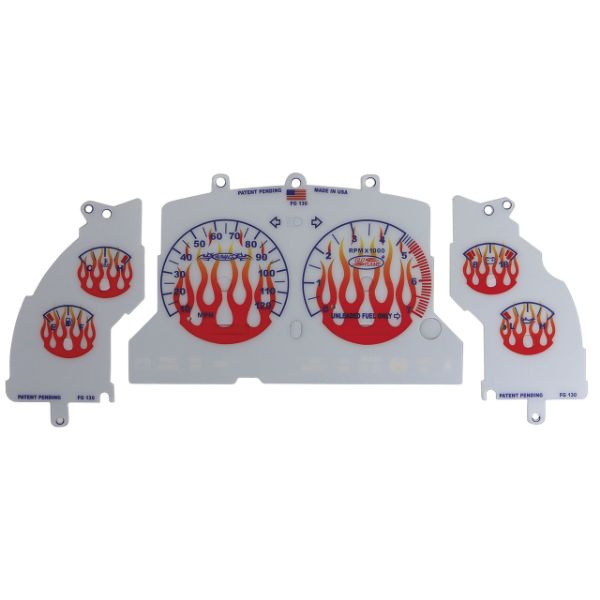 Picture of 1996-1998 Ford Mustang FLAMING GAUGE FACE CONVERSION KIT 9