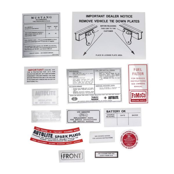 Picture of 1966-1966 Ford Mustang 14pc. Decal Kit