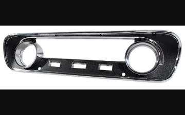 Show details for 1964-1965 Ford Mustang Black Instrument Cluster Bezel W/Camera Case Finish Picture of 1964-1965 Ford Mustang Black Instrument Cluster Bezel W/Camera Case Finish