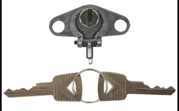 Show details for 1964-1965 Ford Mustang Glovebox Locks - W/Keys Standard - W/Curved Door Picture of 1964-1965 Ford Mustang Glovebox Locks - W/Keys Standard - W/Curved Door