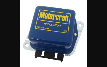 Show details for 1972-1973 Ford Mustang Voltage Regulator - Yellow On Blue Autolite Logo Picture of 1972-1973 Ford Mustang Voltage Regulator - Yellow On Blue Autolite Logo