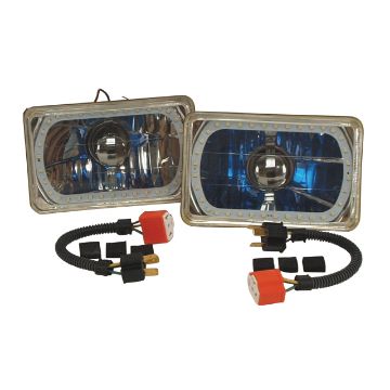 Show details for 1979-1986 Ford Mustang LED HALO HEADLIGHT WHITE HI/LO PAIR Picture of 1979-1986 Ford Mustang LED HALO HEADLIGHT WHITE HI/LO PAIR