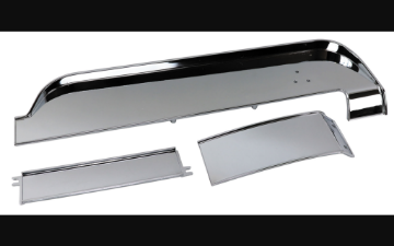 Show details for 1967-1968 Ford Mustang Deluxe Dash Panel Trim - 3pc Set - Chromed Plastic - W/O Inserts Picture of 1967-1968 Ford Mustang Deluxe Dash Panel Trim - 3pc Set - Chromed Plastic - W/O Inserts