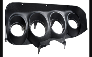 Show details for 1970-1970 Ford Mustang Black Instrument Cluster Bezel W/Camera Case Finish Picture of 1970-1970 Ford Mustang Black Instrument Cluster Bezel W/Camera Case Finish