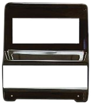 Show details for 1969-1970 Ford Mustang DIN RADIO BEZEL BLACK Picture of 1969-1970 Ford Mustang DIN RADIO BEZEL BLACK