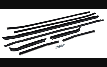 Show details for 1971-1973 Ford Mustang Door Felts - Inner & Outer - Fastback - 8 pieces Picture of 1971-1973 Ford Mustang Door Felts - Inner & Outer - Fastback - 8 pieces