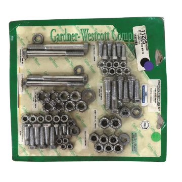 Show details for 1974-1978 Ford Mustang Front End Bolt Set - Chrome W/Oval Logo Picture of 1974-1978 Ford Mustang Front End Bolt Set - Chrome W/Oval Logo