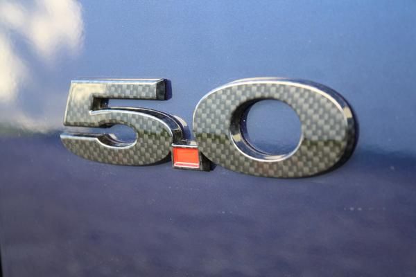Picture of 2005-2023 Ford Mustang Hydro Carbon Fiber 5.0 Emblem W/Carbon Flash Met Vinyl Dot - Matte Finish - PR