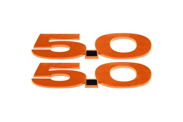 Picture of 2005-2023 Ford Mustang Custom Painted 5.0 Emblem W/Matte Black Accent Vinyl Dot - Pair