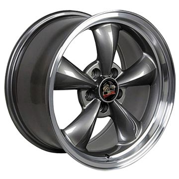 Show details for 1994-2004 Ford Mustang Bullitt Wheel - Anthracite Machined Lip 17x8 Picture of 1994-2004 Ford Mustang Bullitt Wheel - Anthracite Machined Lip 17x8