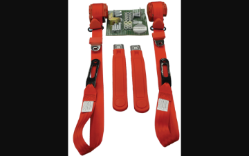 Show details for 1964-1973 Ford Mustang Seat Belts. Chrome Push Button - Flame Red Picture of 1964-1973 Ford Mustang Seat Belts. Chrome Push Button - Flame Red