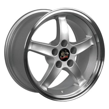 Show details for 1994-2004 Ford Mustang (Cobra R style) Deep Dish Wheel - Silver Machined Lip 17x9 Picture of 1994-2004 Ford Mustang (Cobra R style) Deep Dish Wheel - Silver Machined Lip 17x9