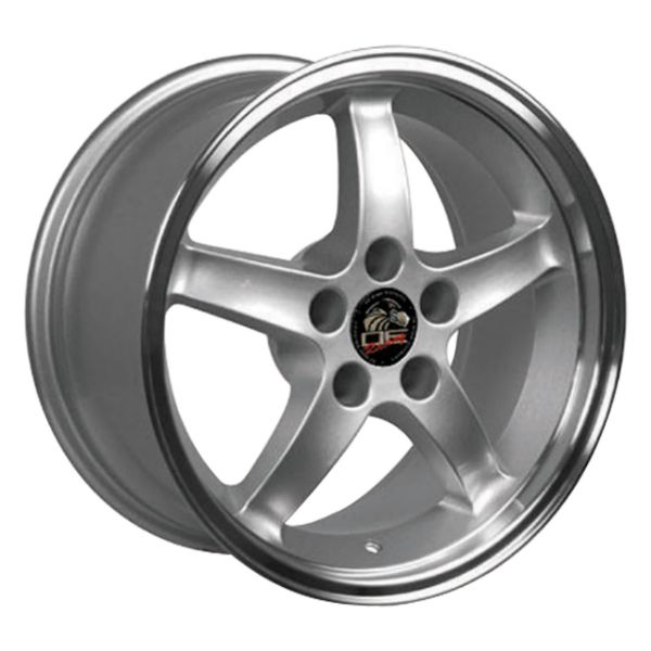 Picture of 1994-2004 Ford Mustang (Cobra R style) Deep Dish Wheel - Silver Machined Lip 17x9