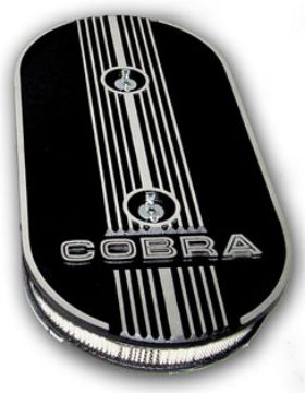 Show details for 1964-1970 Ford Mustang Cobra Oval Air Cleaner Assembly, 2x4Bbl Picture of 1964-1970 Ford Mustang Cobra Oval Air Cleaner Assembly, 2x4Bbl