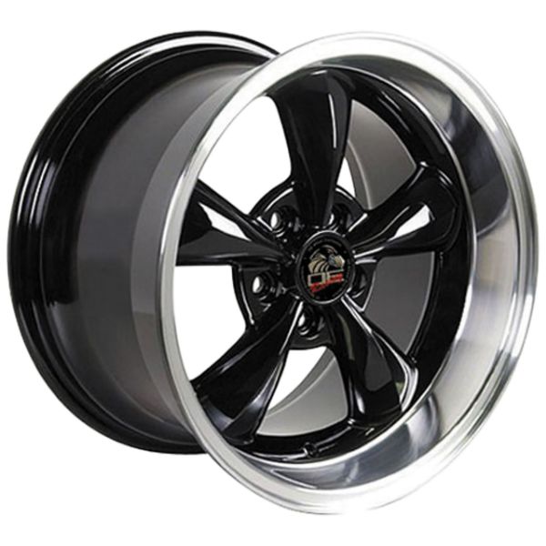 Picture of 1994-2004 Ford Mustang Bullitt Wheel - Black Machined Lip 17x10.5 - Rears Only