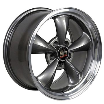 Show details for 1994-2004 Ford Mustang Bullitt Wheel - Anthracite Machined Lip 18x9 Picture of 1994-2004 Ford Mustang Bullitt Wheel - Anthracite Machined Lip 18x9
