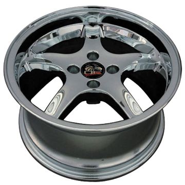 Show details for 1979-1993 Ford Mustang Cobra R Deep Dish Wheel - Chrome 17x9 - Rears Only Picture of 1979-1993 Ford Mustang Cobra R Deep Dish Wheel - Chrome 17x9 - Rears Only