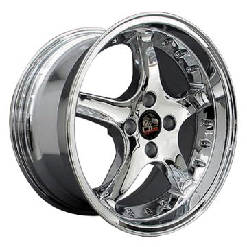 Show details for 1979-1993 Ford Mustang Cobra R Deep Dish Wheel - Chrome W/Rivets 17x9 - Rears Only Picture of 1979-1993 Ford Mustang Cobra R Deep Dish Wheel - Chrome W/Rivets 17x9 - Rears Only