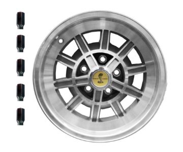 Show details for 1964-1973 Ford Mustang Shelby 10 Spoke Wheel With Cap & Lug Nuts Picture of 1964-1973 Ford Mustang Shelby 10 Spoke Wheel With Cap & Lug Nuts