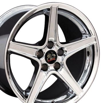 Show details for 1994-2004 Ford Mustang Saleen Wheel - Chrome 18x10 Picture of 1994-2004 Ford Mustang Saleen Wheel - Chrome 18x10