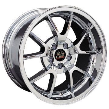 Show details for 1994-2004 Ford Mustang FR500 Wheel - Chrome 18x10 - Rears Only Picture of 1994-2004 Ford Mustang FR500 Wheel - Chrome 18x10 - Rears Only