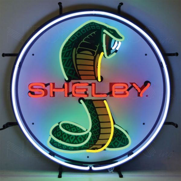 Picture of 1964-2021 Ford Mustang Shelby Cobra Circle Neon Sign W/Backing