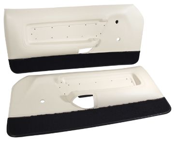 Show details for 1971-1973 Ford Mustang Deluxe Door Panels - White Picture of 1971-1973 Ford Mustang Deluxe Door Panels - White