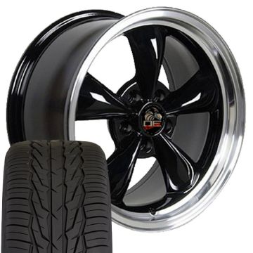 Show details for 1979-2004 Ford Mustang Mounted Tire & Wheel Package - 17" Bullitt Style - Black W/Extensa HP Tires Picture of 1979-2004 Ford Mustang Mounted Tire & Wheel Package - 17" Bullitt Style - Black W/Extensa HP Tires