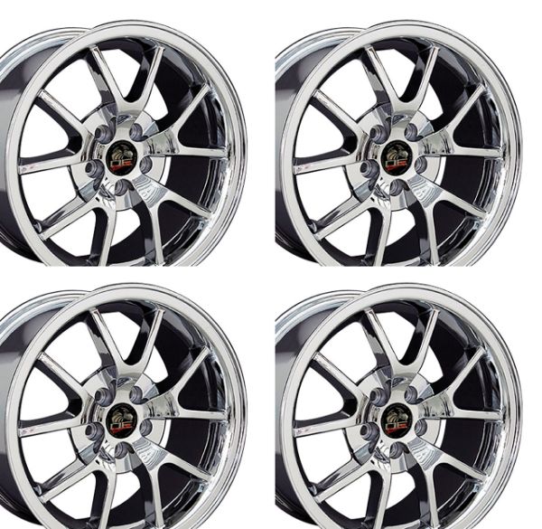 Picture of 1979-2004 Ford Mustang Wheel Set, 18" FR500 Style Wheel, 5 Lug, Chrome 9"