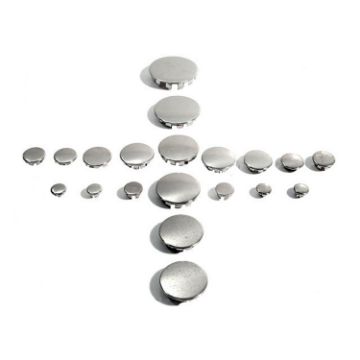 Show details for Metro Chrome Flush Mount Hole Plugs 1/4" Hole Size (Metro p/n WF 1000-A); PK 610 Picture of Metro Chrome Flush Mount Hole Plugs 1/4" Hole Size (Metro p/n WF 1000-A); PK 610