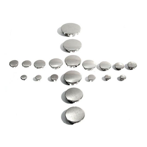 Picture of Metro Chrome Flush Mount Hole Plugs 1/4" Hole Size (Metro p/n WF 1000-A); PK 610
