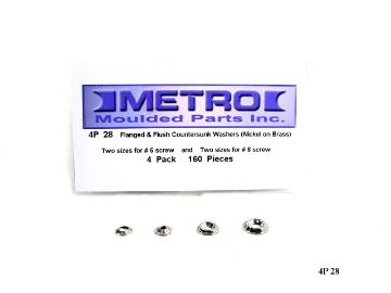 Show details for Metro Trimming Washers - Nickel on Brass, 160-Piece Set, #6 & #8 Screws; 4P 28 Picture of Metro Trimming Washers - Nickel on Brass, 160-Piece Set, #6 & #8 Screws; 4P 28