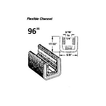 Show details for Metro Flexible Glass-Run Channel 96 in. Long, Unbeaded, Pile-lined; WC 26-96 Picture of Metro Flexible Glass-Run Channel 96 in. Long, Unbeaded, Pile-lined; WC 26-96