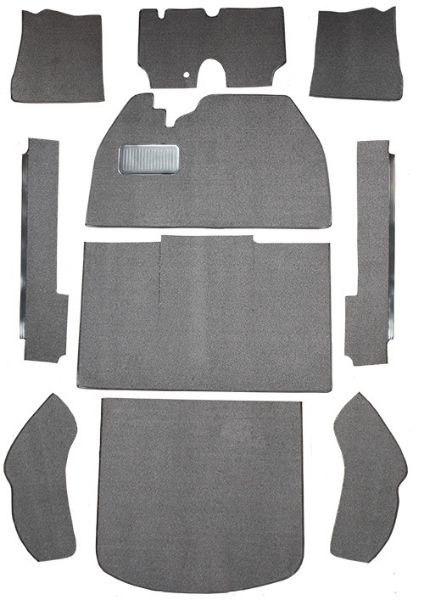 Picture of 1950-1973 Volkswagen Beetle 2DR Sedan Flat Front Loop Carpet Flooring 01 Black