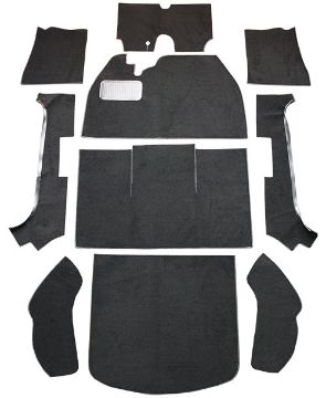 Show details for 1950-1973 Volkswagen Beetle 2DR Convertible Flat Front Loop Carpet Flooring 01 Black Picture of 1950-1973 Volkswagen Beetle 2DR Convertible Flat Front Loop Carpet Flooring 01 Black
