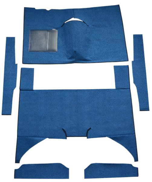 Picture of 1960-1965 Mercury Comet 4DR Sedan Auto Bench Seat Cut & Sewn Loop Carpet Flooring 01 Black