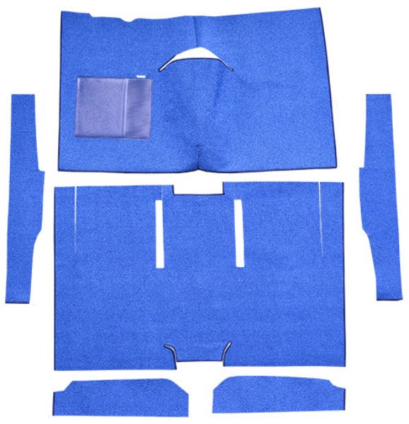 Picture of 1960-1965 Mercury Comet 2DR Sedan Auto Bucket Seat Cut & Sewn Loop Carpet Flooring 01 Black