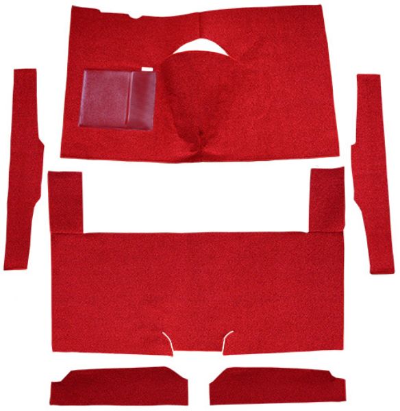 Picture of 1960-1965 Mercury Comet 2DR Sedan Auto Bench Seat Cut & Sewn Loop Carpet Flooring 01 Black