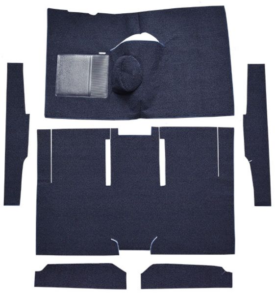 Picture of 1960-1965 Mercury Comet 2DR Sedan 4spd Bucket Seat 6 Cylinder Cut & Sewn Loop Carpet Flooring 01 Black