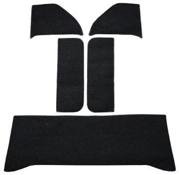 Show details for 1960-1966 Chevrolet K20 Pickup Rear Cab Wall, Door & Kick Panels Loop Carpet Flooring 01 Black Picture of 1960-1966 Chevrolet K20 Pickup Rear Cab Wall, Door & Kick Panels Loop Carpet Flooring 01 Black