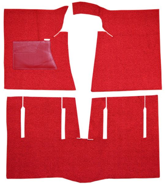 Picture of 1963-1965 Ford Fairlane 2DR Hardtop Auto/Manual Bucket Seat with Console Loop Carpet Flooring 01 Black