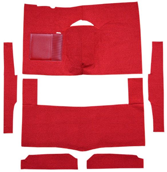 Picture of 1963-1965 Mercury Comet 2DR Hardtop Auto Bench Seat Cut & Sewn Loop Carpet Flooring 01 Black