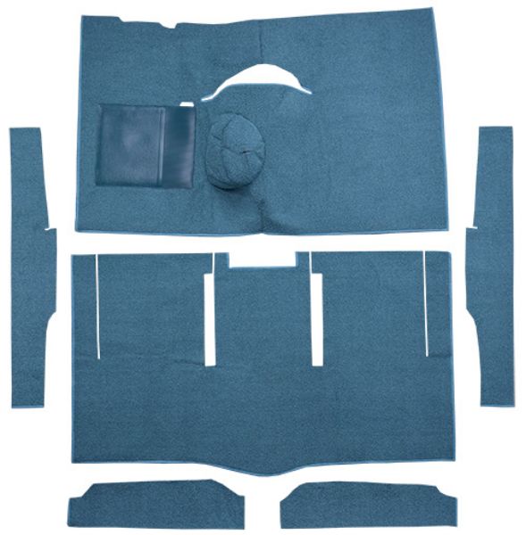 Picture of 1963-1965 Mercury Comet 2DR Hardtop 4spd Bucket Seat 6 Cylinder Loop Carpet Flooring 01 Black