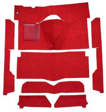 Show details for 1963-1965 Mercury Comet 2DR Convertible Auto Bench Seat Cut & Sewn Loop Carpet Flooring 01 Black Picture of 1963-1965 Mercury Comet 2DR Convertible Auto Bench Seat Cut & Sewn Loop Carpet Flooring 01 Black