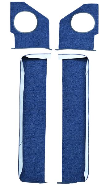 Picture of 1965 Chevrolet Impala Door & Kick Panel Inserts without Air 2DR Loop Carpet Flooring 01 Black